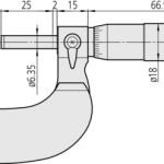 Outside Micrometer with  Heat Ins. Plate