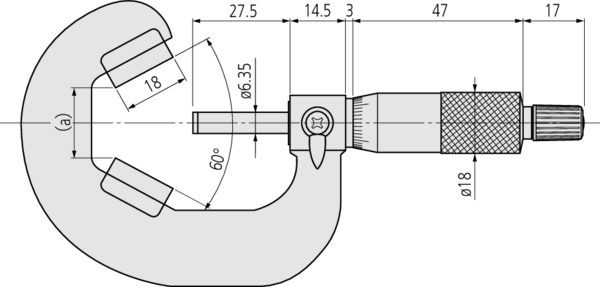 3 Flute V-Anvil Micrometer