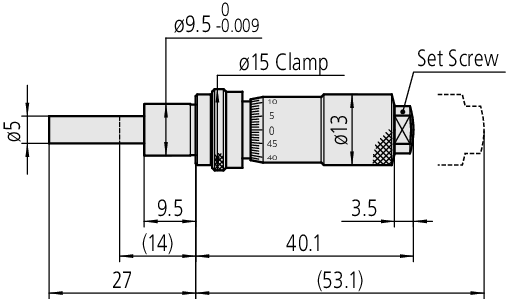 Micometer Head, Small Standard Type