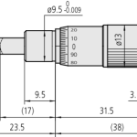 Micrometer Head, Spindle Feed 0,1mm/rev.