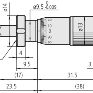 Micrometer Head, Spindle Feed 0,1mm/rev.