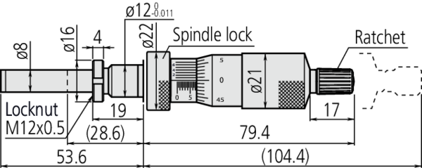 Microm. Head, Heavy Duty, 8 mm Spindle - Image 2