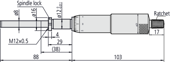 Microm. Head, Heavy Duty, 8 mm Spindle - Image 2