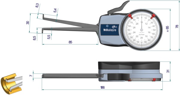 Internal Dial Caliper Gauge - Image 3