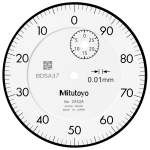 Dial Gauge, Flat Back, ISO Type