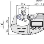 Digital 3 Flute V-Anvil Micrometer