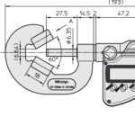 Digital 3 Flute V-Anvil Micrometer