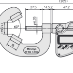 Digital 3 Flute V-Anvil Micrometer