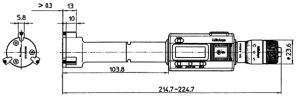 Digital 3-Point Internal Micrometer