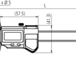 Digital ABS Depth Gauge IP67, Pin Type
