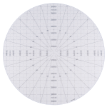 Grid and protractor chart ? 300 mm