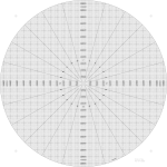 Grid and protractor chart ? 500 mm