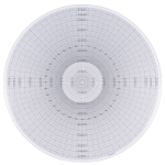 Radius and protractor chart D=500 mm