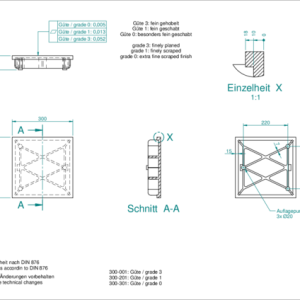 Cast Iron Surface Plate, DIN 876