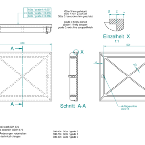 Cast Iron Surface Plate, DIN 876